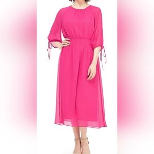 NWT MAGGY LONDON Smocked Chiffon Dress, Size 2